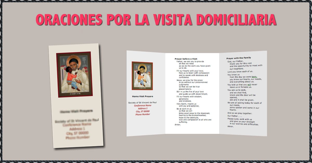 Oraciones por la visita domiciliaria